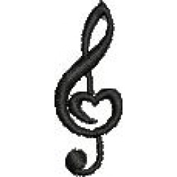 Stickdatei - Notenschlüssel Herz